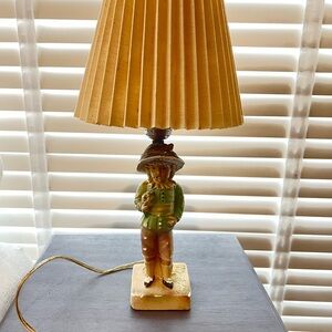 Vintage Antique German Porcelain Figure Table Lamp